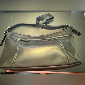 Black Leather Tignanello Bag